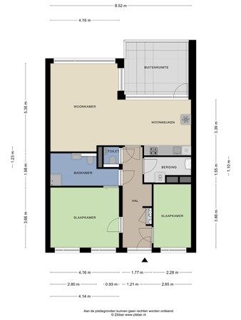 Plattegrond - De Hoef 354, 5242 CP Rosmalen - plattergrond 479334_2D_Appartement_De_Hoef_354_Rosmalen_01 (1).jpg